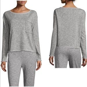 ATM Anthony Thomas Melillo Sparkle Gray Terry Sweatshirt Pullover Size M